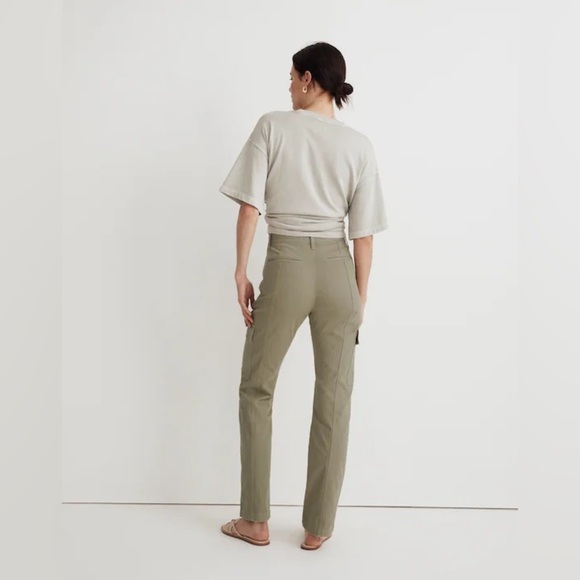 Madewell 90s Straight Cargo Pant Womens Size 25 Sand Dune Tan Cotton Herringbone - Picture 2 of 13